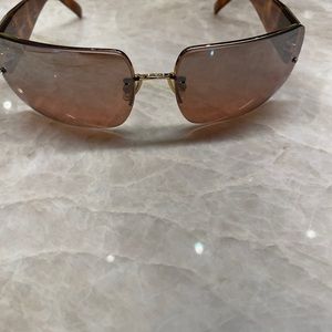 Vintage CHANEL 4095-B c.125/ Lens Tortoise Frame CC Swarovski Crystal Sunglasses